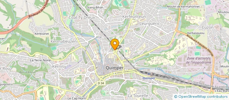 localisation de l'entreprise ASSOCIATION SPORTIVE ECOLE LE LIKES QUIMPER à QUIMPER