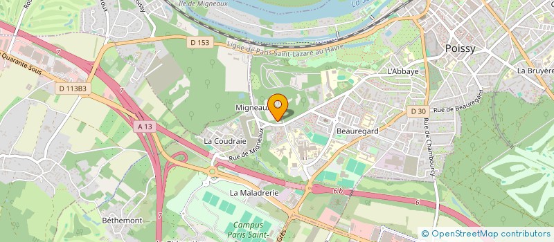 localisation de l'entreprise ASSOCIATION SPORTIVE EMMANUEL MARIE  POISSY