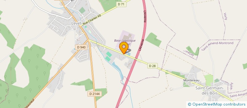 localisation de l'entreprise ASSOCIATION SPORTIVE ET CULTURELLE AUTOROUTE A 71 DE LEVET  LEVET