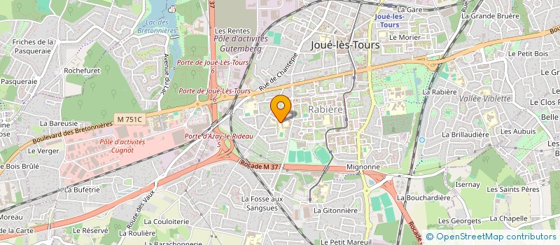 localisation de l'entreprise ASSOCIATION SPORTIVE ET CULTURELLE BLOTTERIE  JOUE-LES-TOURS