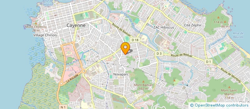 localisation de l'entreprise ASSOCIATION SPORTIVE ET CULTURELLE COEUR HANDICAP  CAYENNE