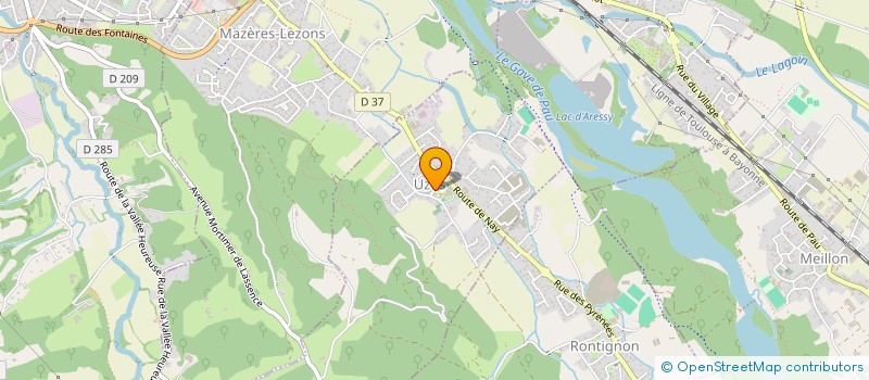 localisation de l'entreprise ASSOCIATION SPORTIVE ET CULTURELLE D UZOS ET DE RONTIGNON  RONTIGNON