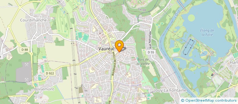 localisation de l'entreprise ASSOCIATION SPORTIVE ET CULTURELLE DE L'ECOLE ELEMENTAIRE DE L'ALLEE COUVERTE  VAUREAL