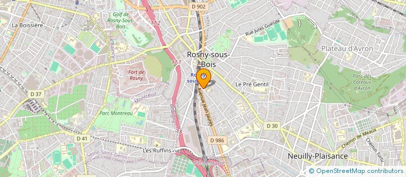 localisation de l'entreprise ASSOCIATION SPORTIVE ET CULTURELLE DE L'ECOLE ELEMENTAIRE LES BOUTOURS (ASCLB) à ROSNY-SOUS-BOIS