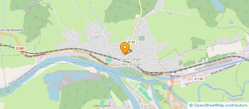 localisation de l'entreprise ASSOCIATION SPORTIVE ET CULTURELLE DE L'ECOLE PRIMAIRE DE ST LEGER DES VIGNES à SAINT-LEGER-DES-VIGNES