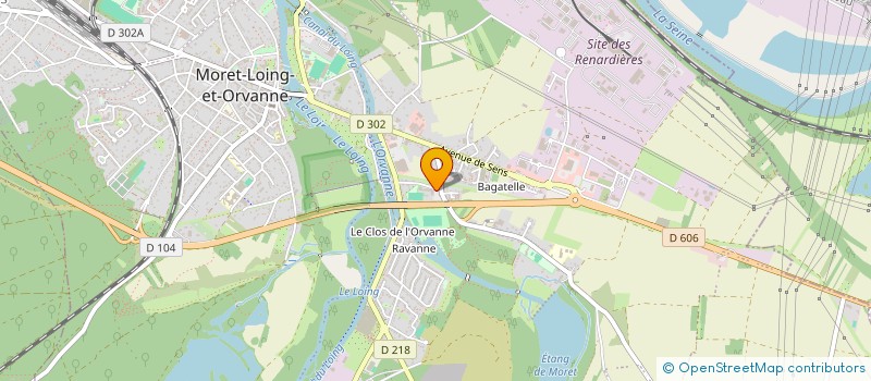 localisation de l'entreprise ASSOCIATION SPORTIVE ET CULTURELLE DE L'ECOLE RAVANNE  MORET-LOING-ET-ORVANNE