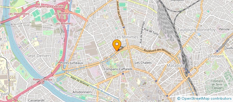 localisation de l'entreprise ASSOCIATION SPORTIVE ET CULTURELLE DE LA B.R.E.C./B.R.I. DU SERVICE REGIONAL DE POLICE JUDICIARE DE TOULOUSE  TOULOUSE