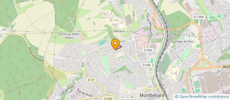 localisation de l'entreprise ASSOCIATION SPORTIVE ET CULTURELLE DE LA CHIFFOGNE-CITADELLE  MONTBELIARD
