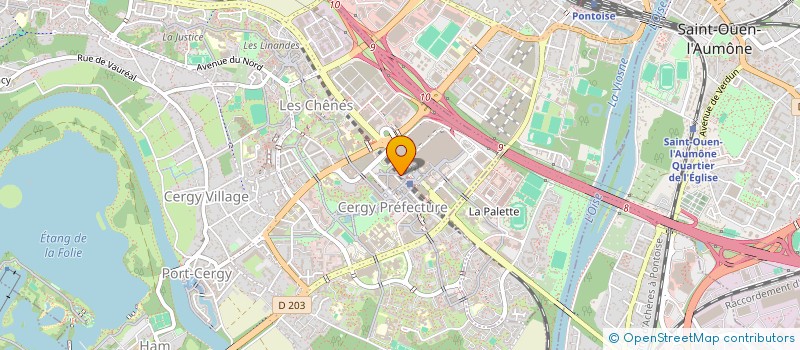 localisation de l'entreprise ASSOCIATION SPORTIVE ET CULTURELLE  DE LA DR DEPART JEUNESSE ET SPORTS  CERGY