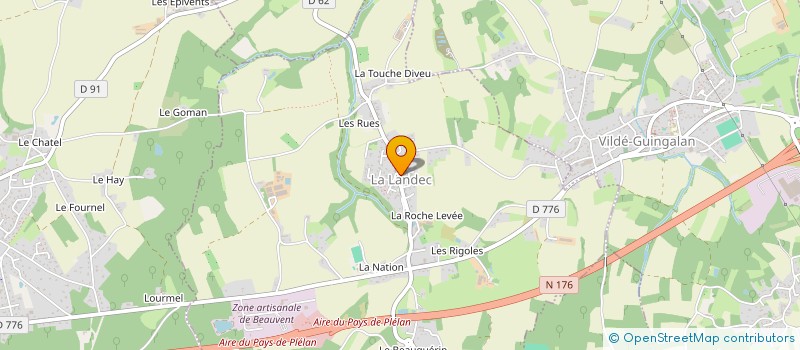 localisation de l'entreprise ASSOCIATION SPORTIVE ET CULTURELLE DE LA LANDEC  LA LANDEC