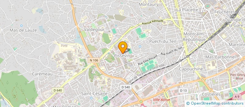 localisation de l'entreprise ASSOCIATION SPORTIVE ET CULTURELLE DES JEUNES NIMOIS  NIMES