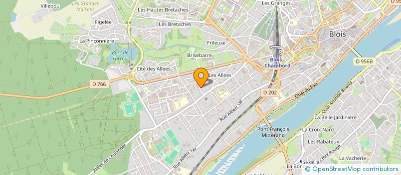 localisation de l'entreprise ASSOCIATION SPORTIVE ET CULTURELLE DES PORTUGAIS DE BLOIS  BLOIS