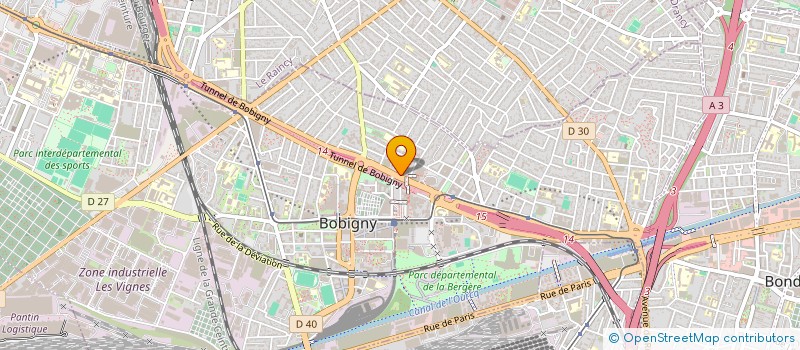 localisation de l'entreprise ASSOCIATION SPORTIVE ET CULTURELLE DU BARREAU DE BOBIGNY  BOBIGNY