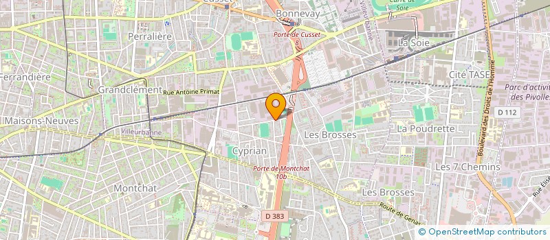 localisation de l'entreprise ASSOCIATION SPORTIVE ET CULTURELLE EUROPA  VILLEURBANNE