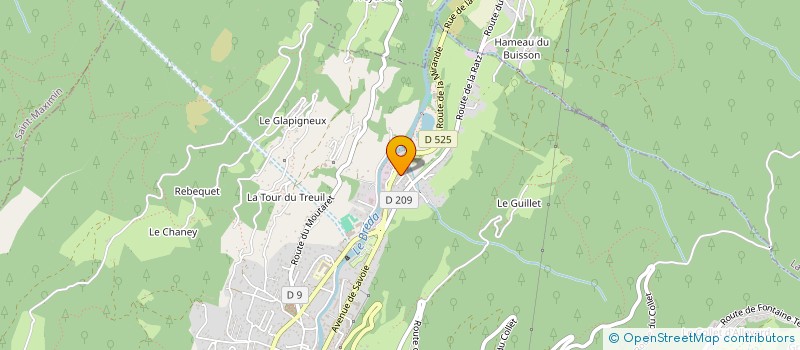 localisation de l'entreprise ASSOCIATION SPORTIVE ET CULTURELLE LE BREDA  ALLEVARD