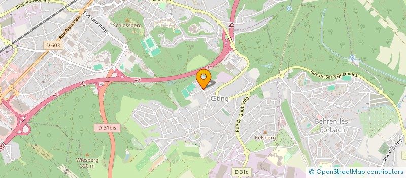 localisation de l'entreprise ASSOCIATION SPORTIVE ET CULTURELLE OETING  TING