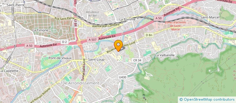 localisation de l'entreprise ASSOCIATION SPORTIVE ET CULTURELLE VIVAUX SAUVAGERE 10EME à MARSEILLE