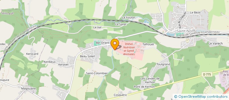 localisation de l'entreprise ASSOCIATION SPORTIVE ET DE LOISIRS INVIVO NSA à SAINT-NOLFF