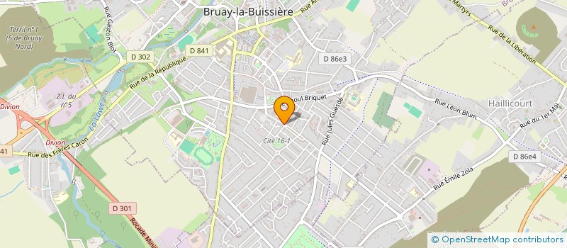 localisation de l'entreprise ASSOCIATION SPORTIVE ET SOCIO CULTURELLE à BRUAY-LA-BUISSIERE
