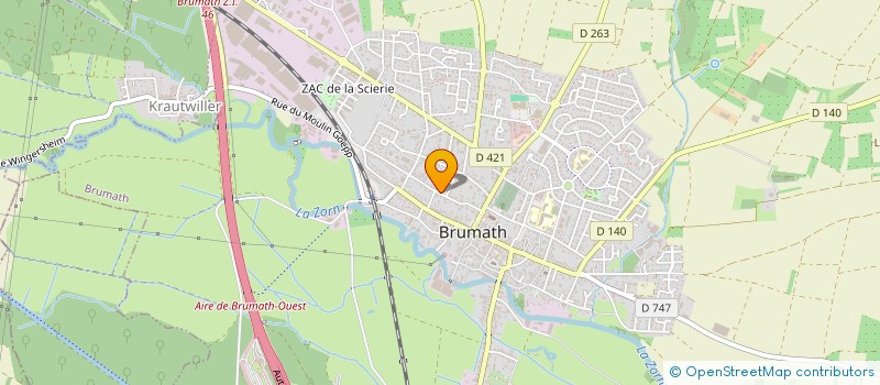 localisation de l'entreprise ASSOCIATION SPORTIVE ET SOCIO CULTURELLE DE L'ECOLE DES REMPARTS  BRUMATH