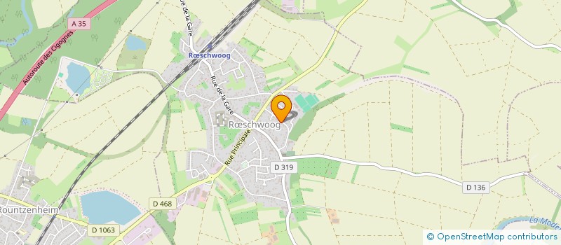 localisation de l'entreprise ASSOCIATION SPORTIVE ET SOCIO-CULTURELLE DE L'ECOLE ELEMENTAIRE DE ROESCHWOOG  RSCHWOOG