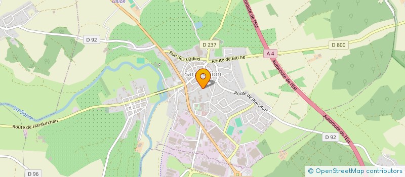 localisation de l'entreprise ASSOCIATION SPORTIVE ET SOCIO-CULTURELLE DE LECOLE PRIMAIRE DE SARRE-UNION  SARRE-UNION