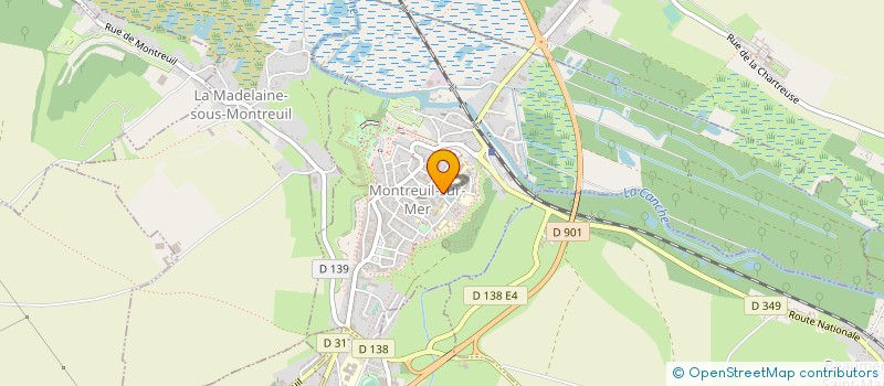 localisation de l'entreprise ASSOCIATION SPORTIVE ET SOCIO-CULTURELLE USEP DE MONTREUIL-SUR-MER  MONTREUIL-SUR-MER