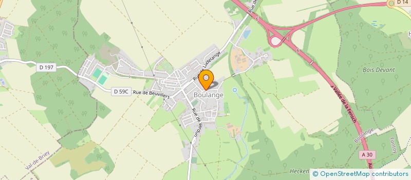 localisation de l'entreprise ASSOCIATION SPORTIVE ET SOCIO-EDUCATIVE DE L'ECOLE ELEMENTAIRE MIXTE DE BOULANGE  BOULANGE