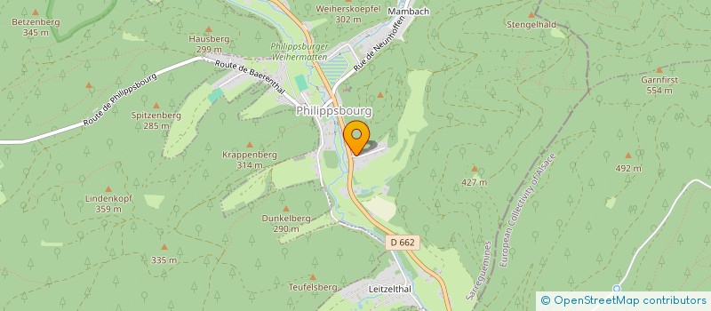 localisation de l'entreprise ASSOCIATION SPORTIVE ET SOCIO-EDUCATIVE DE L'ECOLE ELEMENTAIRE MIXTE DE PHILIPPSBOURG  PHILIPPSBOURG