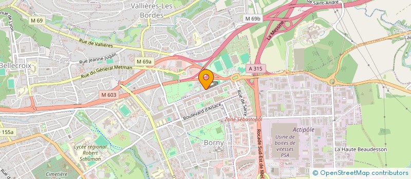 localisation de l'entreprise ASSOCIATION SPORTIVE ET SOCIO EDUCATIVE DE L'ECOLE ELEMENTAIRE MIXTE ERCKMANN CHATRIAN 1  METZ