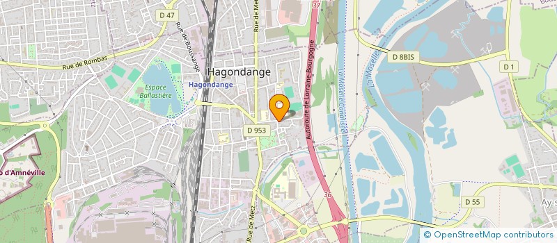 localisation de l'entreprise ASSOCIATION SPORTIVE ET SOCIO-EDUCATIVE DE L'ECOLE ELEMENTAIRE MIXTE PAUL VERLAINE  HAGONDANGE