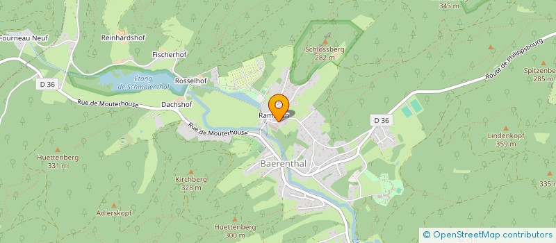 localisation de l'entreprise ASSOCIATION SPORTIVE ET SOCIO EDUCATIVE DE L' ECOLE PRIMAIRE DE BAERENTHAL  BAERENTHAL