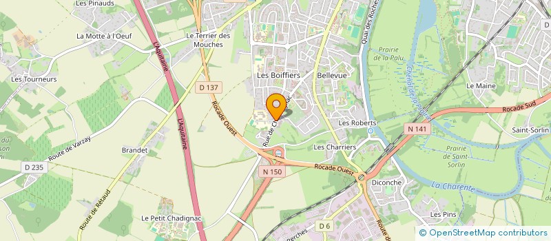 localisation de l'entreprise ASSOCIATION SPORTIVE ETS REG ENSEIGNEMENT ADAPTE  SAINTES