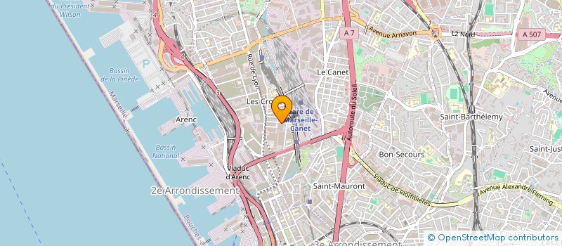 localisation de l'entreprise ASSOCIATION SPORTIVE FC AULAGNIER à MARSEILLE