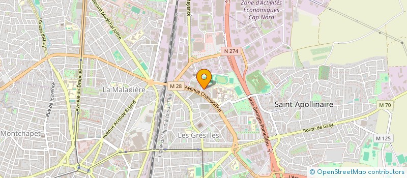 localisation de l'entreprise ASSOCIATION SPORTIVE FENRIS FOOTBALL AMERICAIN ET FLAG  DIJON