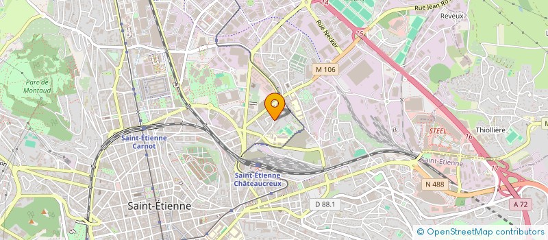 localisation de l'entreprise ASSOCIATION SPORTIVE FOU D'FOOT  SAINT-ETIENNE