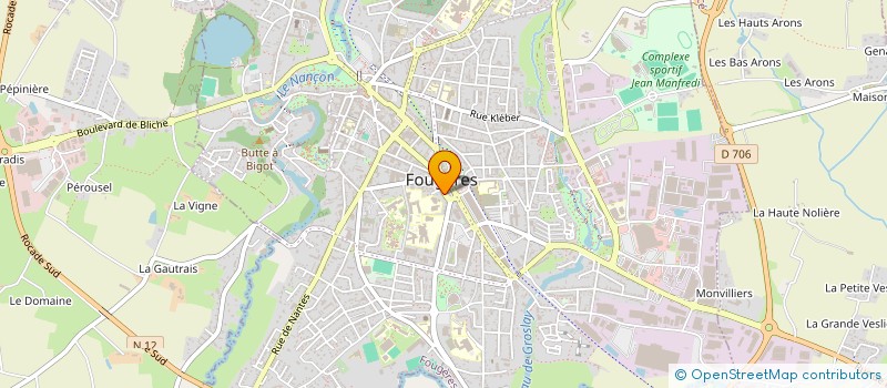 localisation de l'entreprise ASSOCIATION SPORTIVE FOUGERES GOLF (ASFG)  FOUGERES