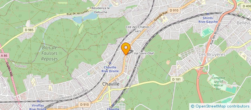 localisation de l'entreprise ASSOCIATION SPORTIVE FUTSAL CHAVILLE 92 à CHAVILLE