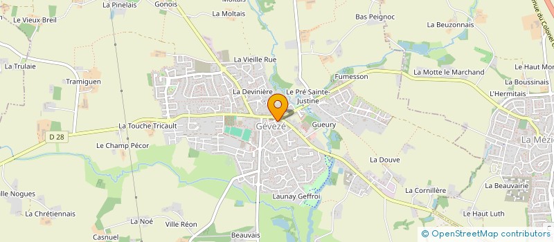 localisation de l'entreprise ASSOCIATION SPORTIVE GEVEZE BASKET  GEVEZE