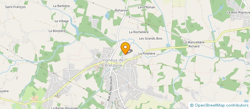 localisation de l'entreprise ASSOCIATION SPORTIVE GOLF CLUB DE NANTES  VIGNEUX-DE-BRETAGNE