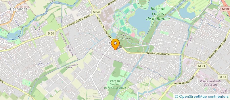 localisation de l'entreprise ASSOCIATION SPORTIVE GOLF DE LA RAMEE  TOURNEFEUILLE