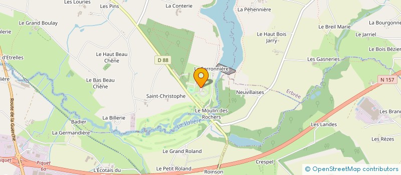 localisation de l'entreprise ASSOCIATION SPORTIVE GOLF DU BOIS DES ROCHERS  VITRE