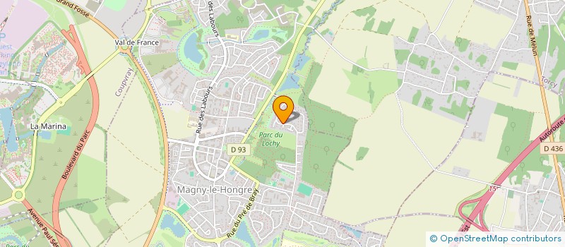 localisation de l'entreprise ASSOCIATION SPORTIVE GOLF VAL D EUROPE  MAGNY-LE-HONGRE