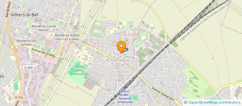 localisation de l'entreprise ASSOCIATION SPORTIVE HALTEROPHILE ET CULTURISTE DE VILLIERS LE BEL  VILLIERS-LE-BEL