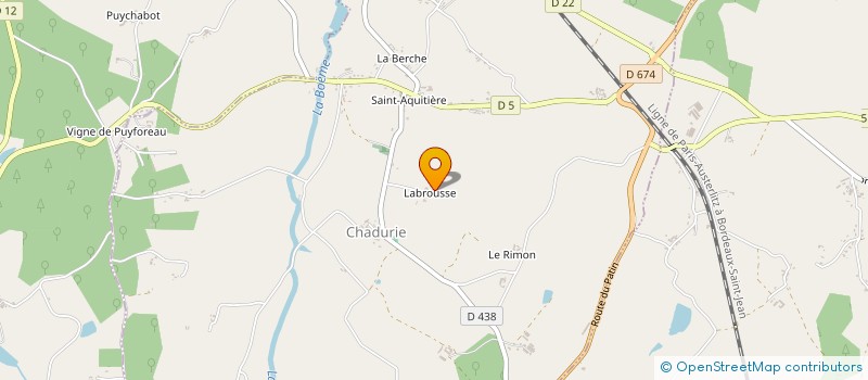 localisation de l'entreprise ASSOCIATION SPORTIVE HAUTE BOEME  COTEAUX-DU-BLANZACAIS