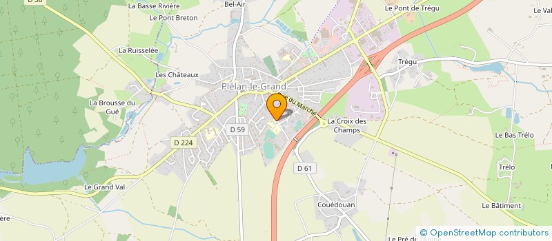 localisation de l'entreprise ASSOCIATION SPORTIVE 'HERMINE PLELAN  PLELAN-LE-GRAND