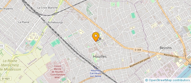 localisation de l'entreprise ASSOCIATION SPORTIVE INSTITUT SAINTE THERESE  HOUILLES