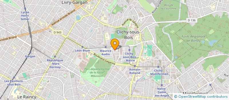 localisation de l'entreprise ASSOCIATION SPORTIVE INTEGRATION à CLICHY-SOUS-BOIS
