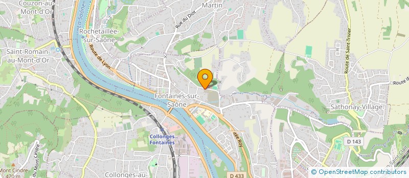 localisation de l'entreprise ASSOCIATION SPORTIVE INTERCOMMUNALE SAONE- MONT D'OR  FONTAINES-SUR-SAONE