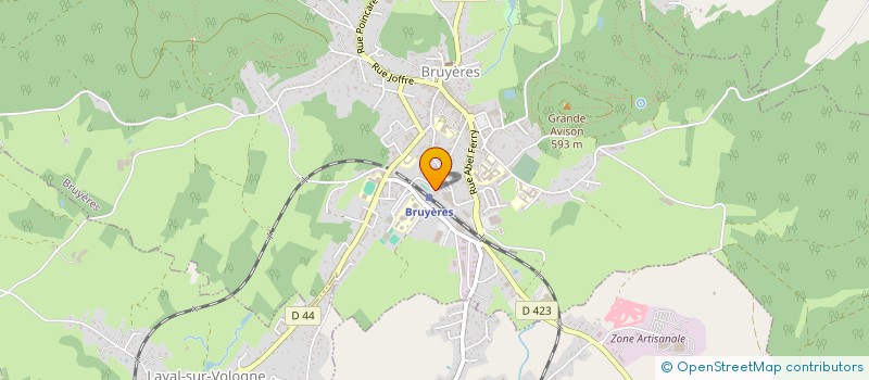 localisation de l'entreprise ASSOCIATION SPORTIVE JEANNE D ARC  BRUYERES